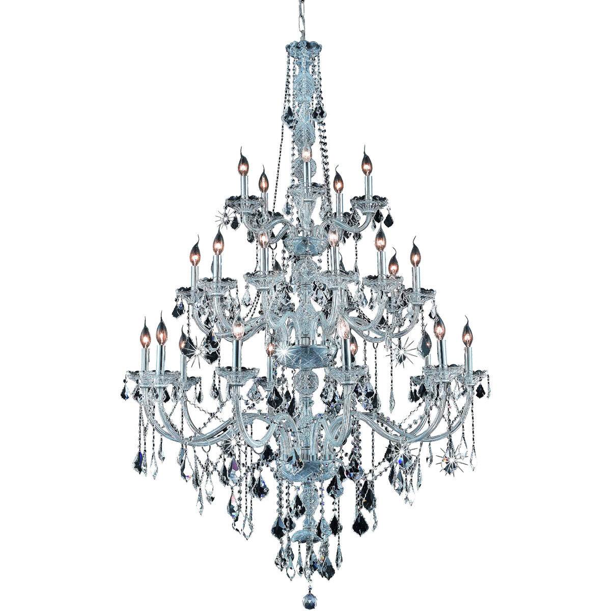 Verona 25 Light 43 inch Chrome Foyer Ceiling Light in Clear, Royal Cut