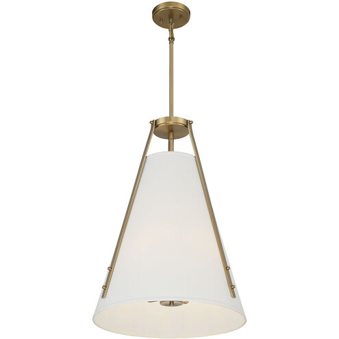 Newport 4 Light 18 inch Warm Brass Pendant Ceiling Light, Essentials