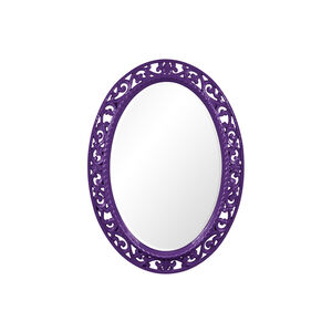 Suzanne 37 X 27 inch Glossy Royal Purple Wall Mirror