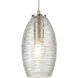 Frazzle 1 Light 5 inch Satin Nickel Mini Pendant Ceiling Light