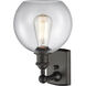 Ballston Athens LED 8 inch Oil Rubbed Bronze Sconce Wall Light in Clear Glass, Ballston