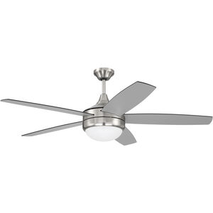 Phaze II 52 inch Brushed Polished Nickel with Brushed Nickel/Greywood Blades Ceiling Fan (Blades Included)