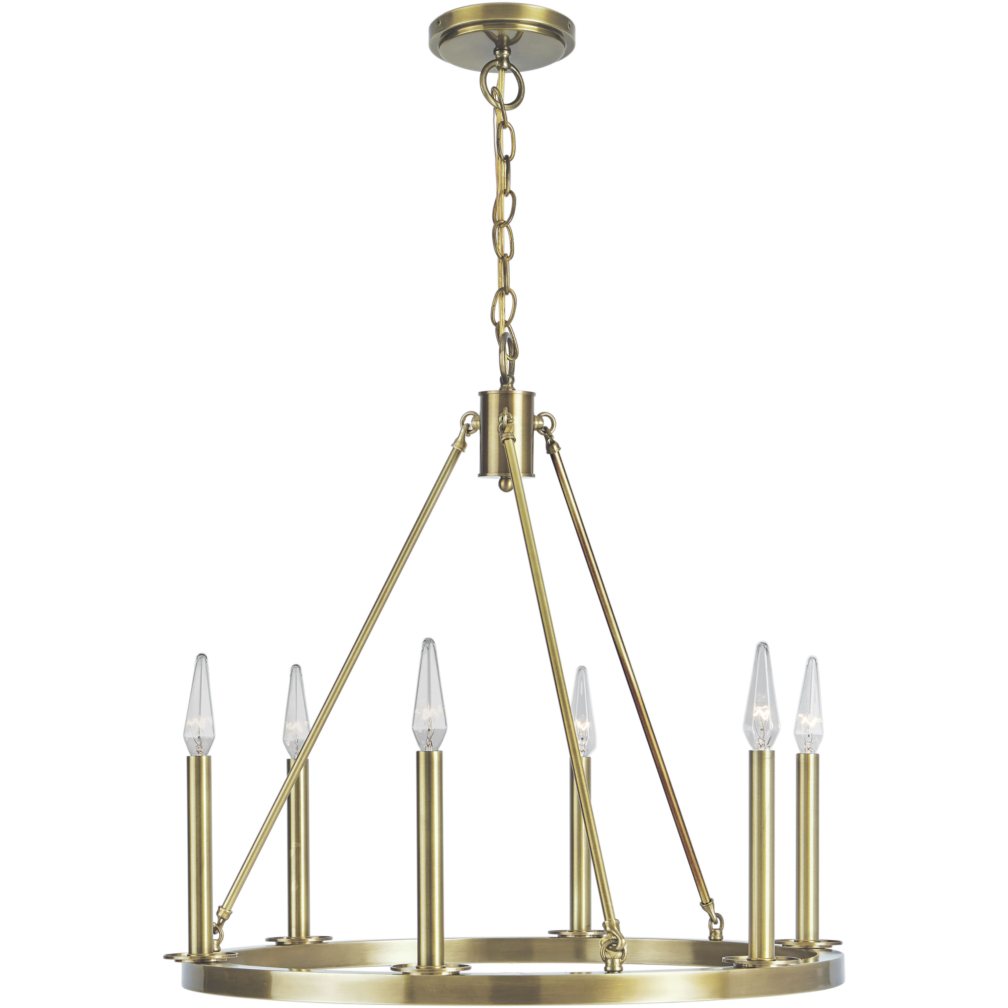 Martin 6 Light 24 inch Bronze Chandelier Ceiling Light