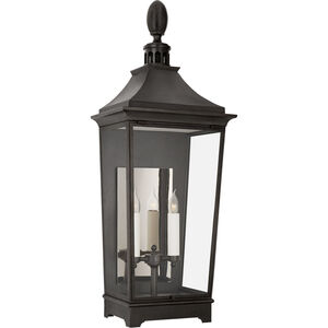 Rudolph Colby Rosedale Classic 2 Light 37.75 inch French Rust Outdoor Wall Lantern, Medium Tall