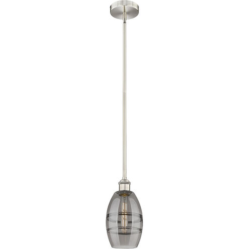 Edison Vaz 1 Light 5.88 inch Brushed Satin Nickel Stem Hung Mini Pendant Ceiling Light