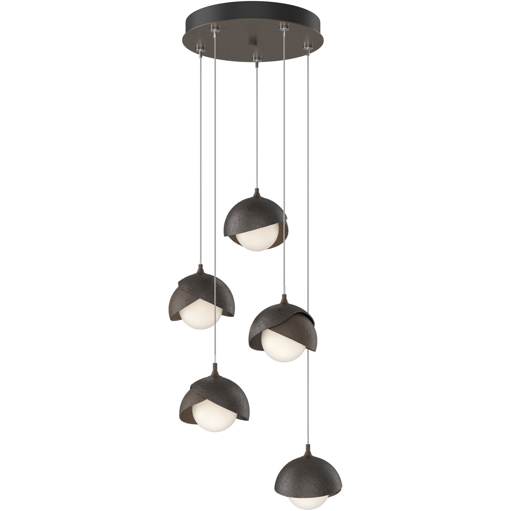 Brooklyn 5 Light 16 inch Bronze and Oil Rubbed Bronze Pendant Ceiling Light in Bronze/Oil Rubbed Bronze