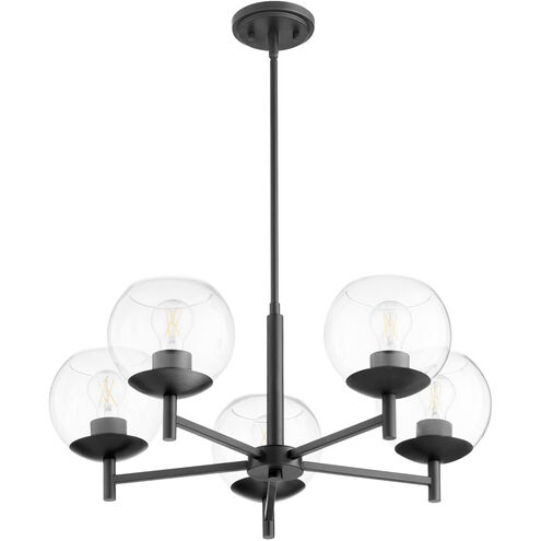 Lyon 5 Light 27 inch Matte Black Chandelier Ceiling Light