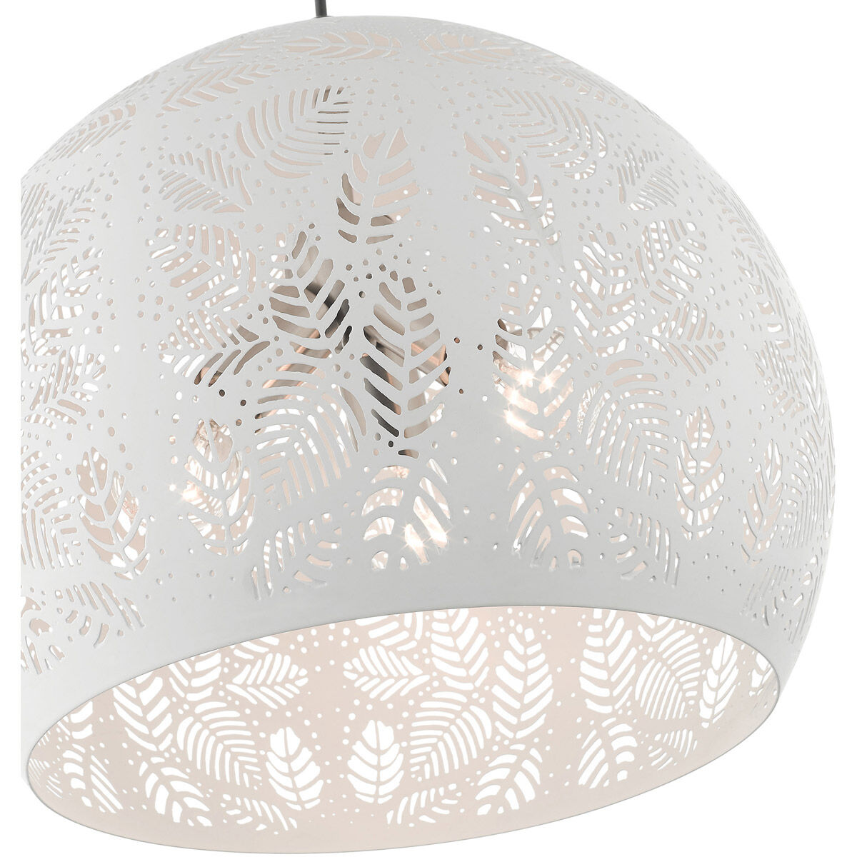 Chantily 3 Light 16 inch White with Brushed Nickel Accents Pendant Ceiling Light