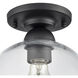 Soren 1 Light 7.75 inch Matte Black Semi Flush Mount Ceiling Light