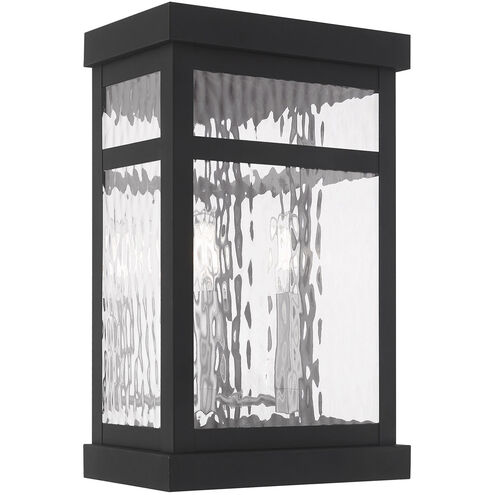 Hopewell 2 Light 15 inch Black Outdoor Wall Lantern