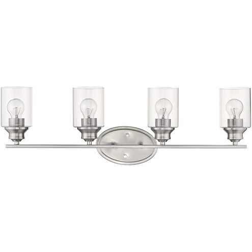 Gemma 4 Light 31 inch Satin Nickel Vanity Light Wall Light