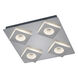 Atlanta 4 Light 17 inch Nickel-Matte Flush Mount Ceiling Light