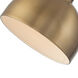 Cupola 30 inch 23 watt Brushed Brass Table Lamp Portable Light