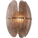 Marclaire 1 Light 9.25 inch Legacy Brass Wall Sconce Wall Light in Brown Textured Handmade Glass
