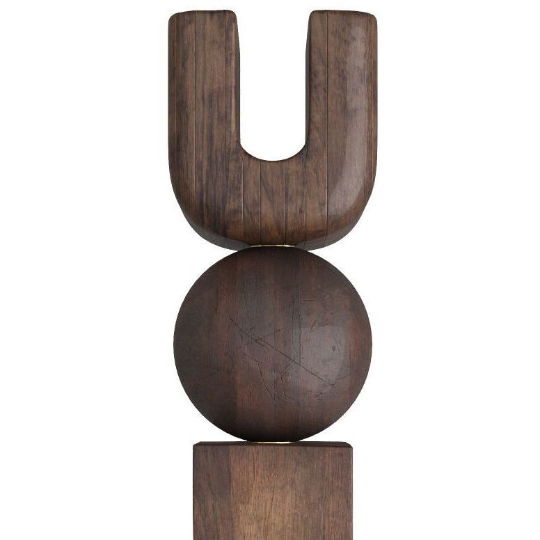 Bakari Walnut Stain Sculpture