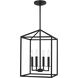 Perryton 4 Light 12.25 inch Midnight Black Foyer Pendant Ceiling Light, Small