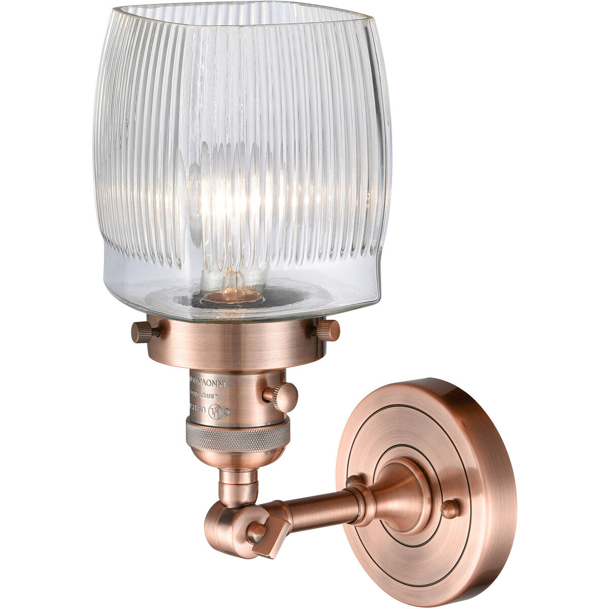 Franklin Restoration Colton LED 6 inch Antique Copper Sconce Wall Light, Franklin Restoration