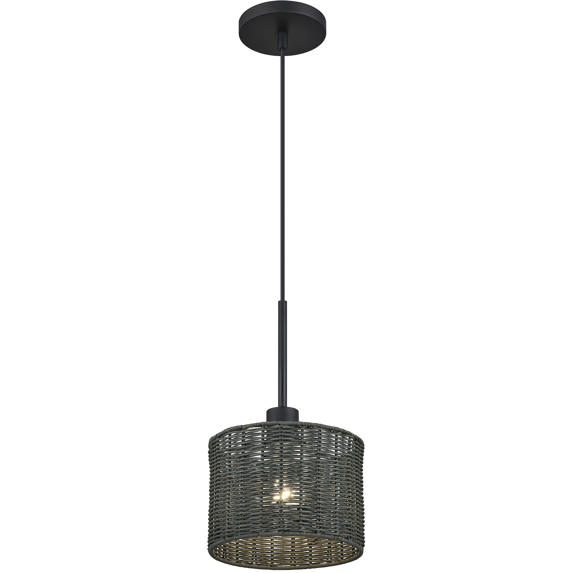 Weavington 1 Light 8.5 inch Black Mini Pendant Ceiling Light