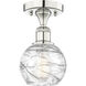 Athens Deco Swirl 1 Light 6 inch Polished Nickel Semi-Flush Mount Ceiling Light