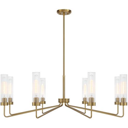 Baker 8 Light 44 inch Warm Brass Chandelier Ceiling Light, Essentials