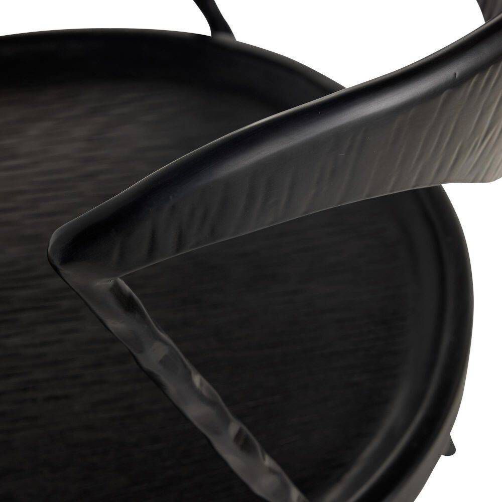 Fletcher Ebony and Blackened Iron Dining Chair