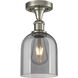 Edison Bella 1 Light 5.5 inch Brushed Satin Nickel Semi-Flush Mount Ceiling Light