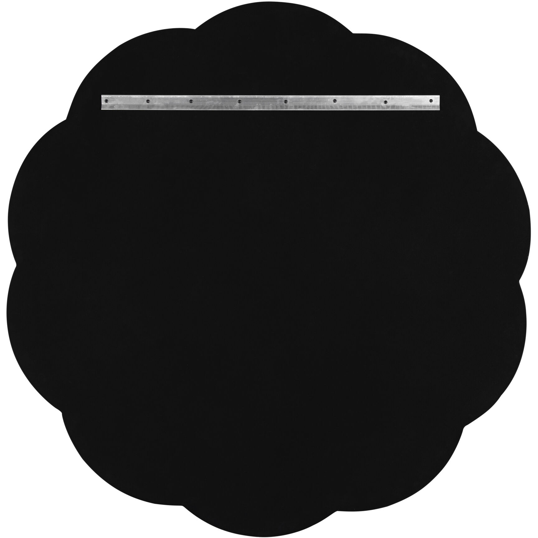 Scallop 54 inch Gray Shagreen with Weathered Brass Wall Mirror