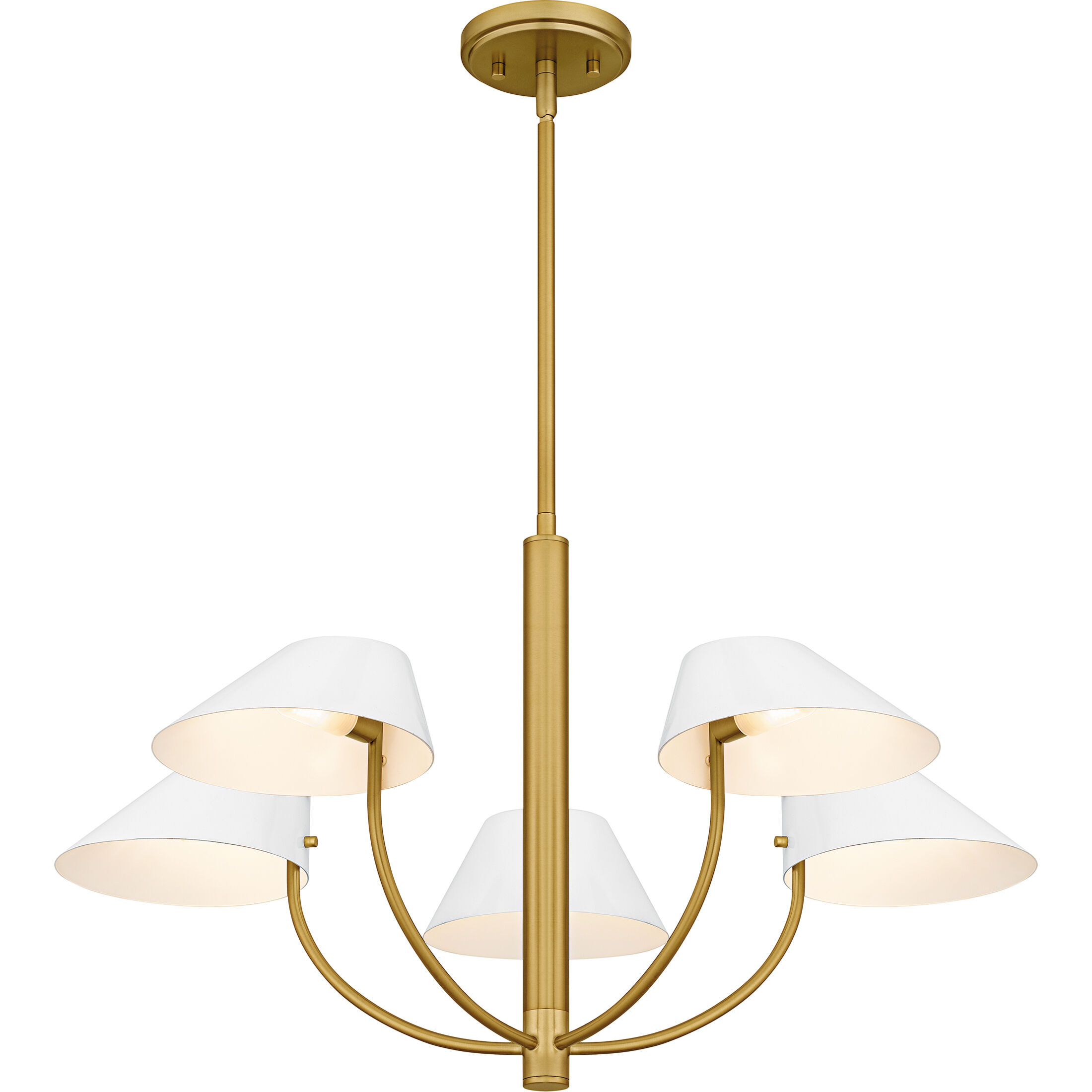 Penley 5 Light 28 inch Brushed Gold Chandelier Ceiling Light