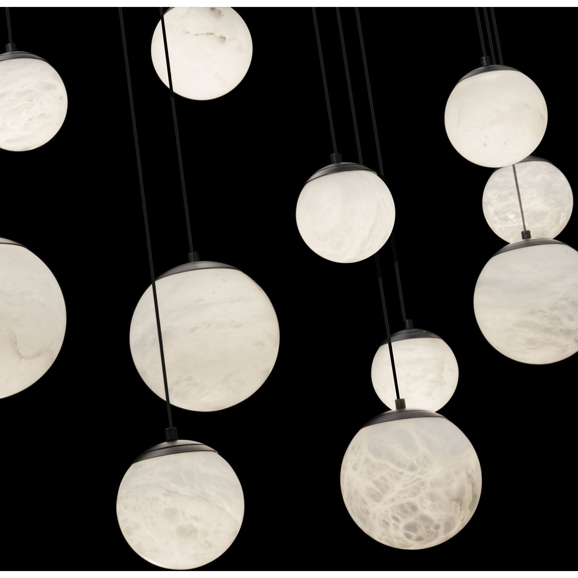 Pisces Linear Pendant Ceiling Light in Black