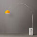 Iconic 95 inch 14 watt Satin Nickel and White Arc Floor Lamp Portable Light in Mustard Steel