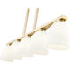 Naya Linear Chandelier Ceiling Light in Modern Gold