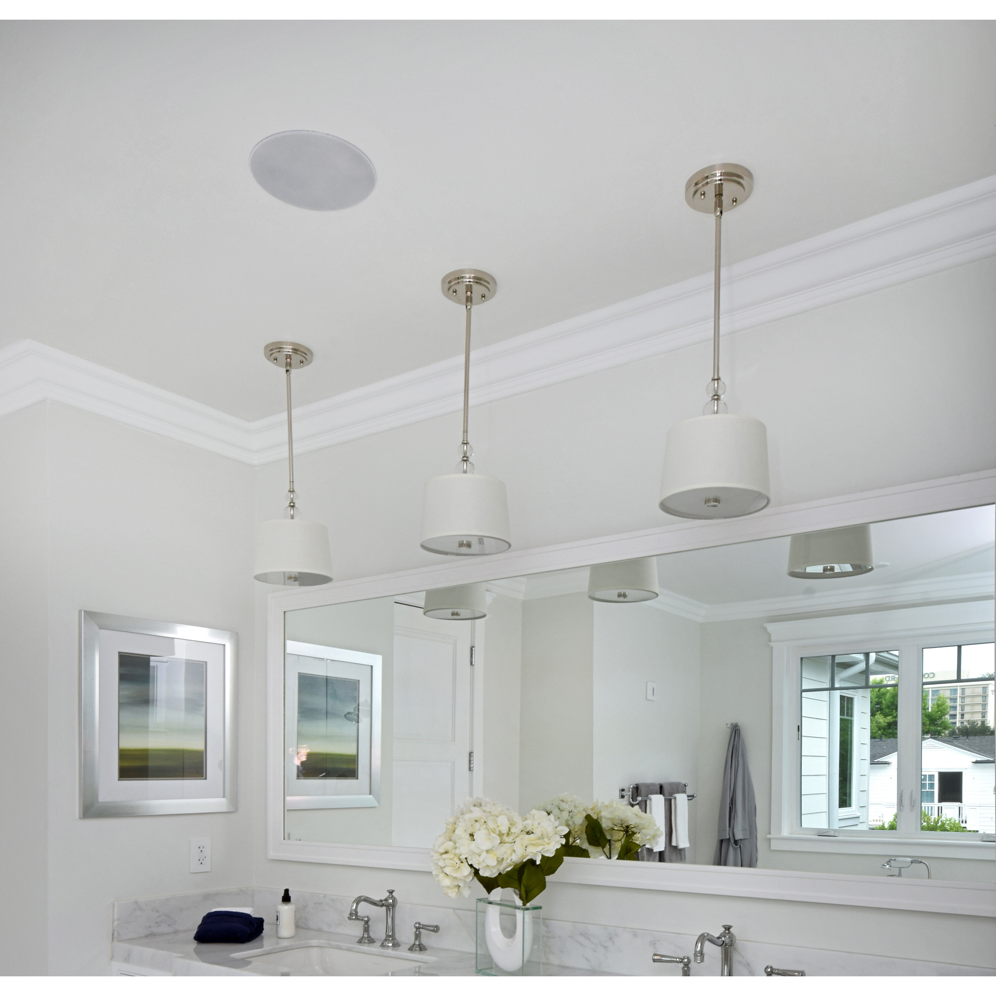 Rondo 1 Light 9 inch Polished Nickel Mini Pendant Ceiling Light