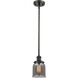 Ballston Small Bell 1 Light 5 inch Oil Rubbed Bronze Pendant Ceiling Light in Plated Smoke Glass, Ballston