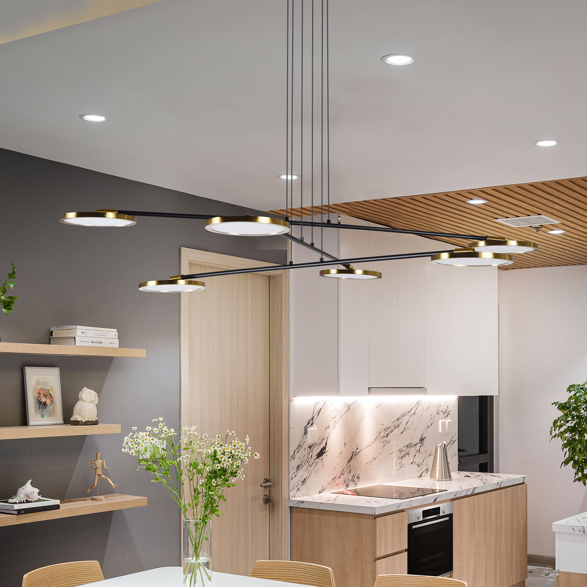 Artisan Collection/TORINO Series 35 inch Antique Brass Pendant/Chandelier Ceiling Light