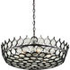 Augustus 6 Light 25.75 inch Satin Black and Clear Chandelier Ceiling Light, Small, Bunny Williams Collection