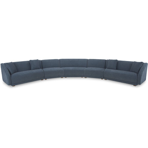 Fraser Blue Modular Sectional, 5 Piece