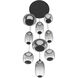 Monaco LED 36 inch Black Multi Port Pendant Ceiling Light