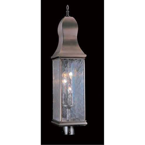 Marquis 3 Light 35 inch Raw Copper Exterior Post Mount