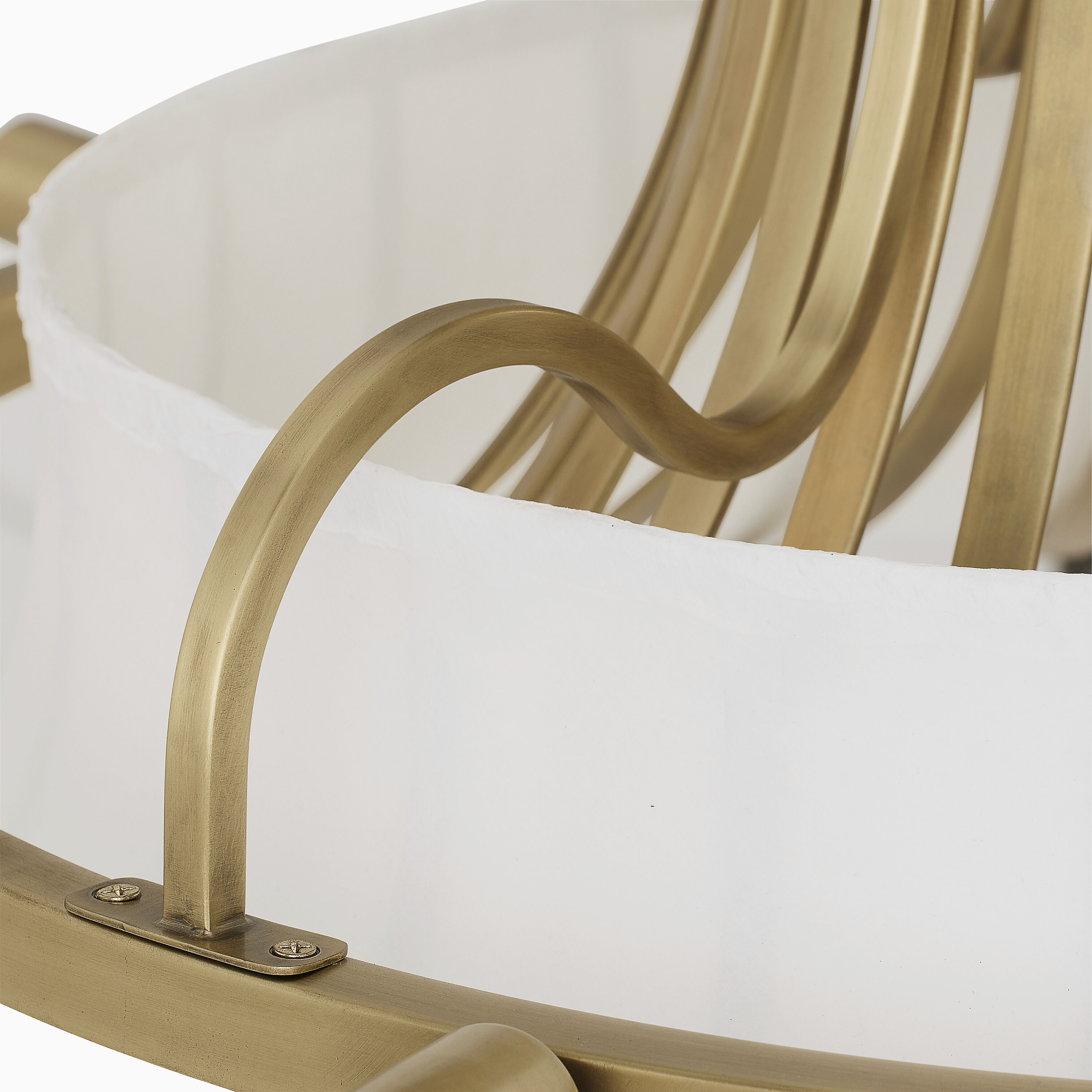 Chambers 10 Light 52 inch Antique Brass Semi Flush Mount Ceiling Light