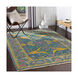 Antique 36 X 24 inch Navy/Mustard/Olive/Bright Pink/Dark Brown/Aqua Rugs, Rectangle