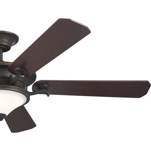 Rise 60 inch Olde Bronze with Gold Highlights with Walnut Blades Ceiling Fan