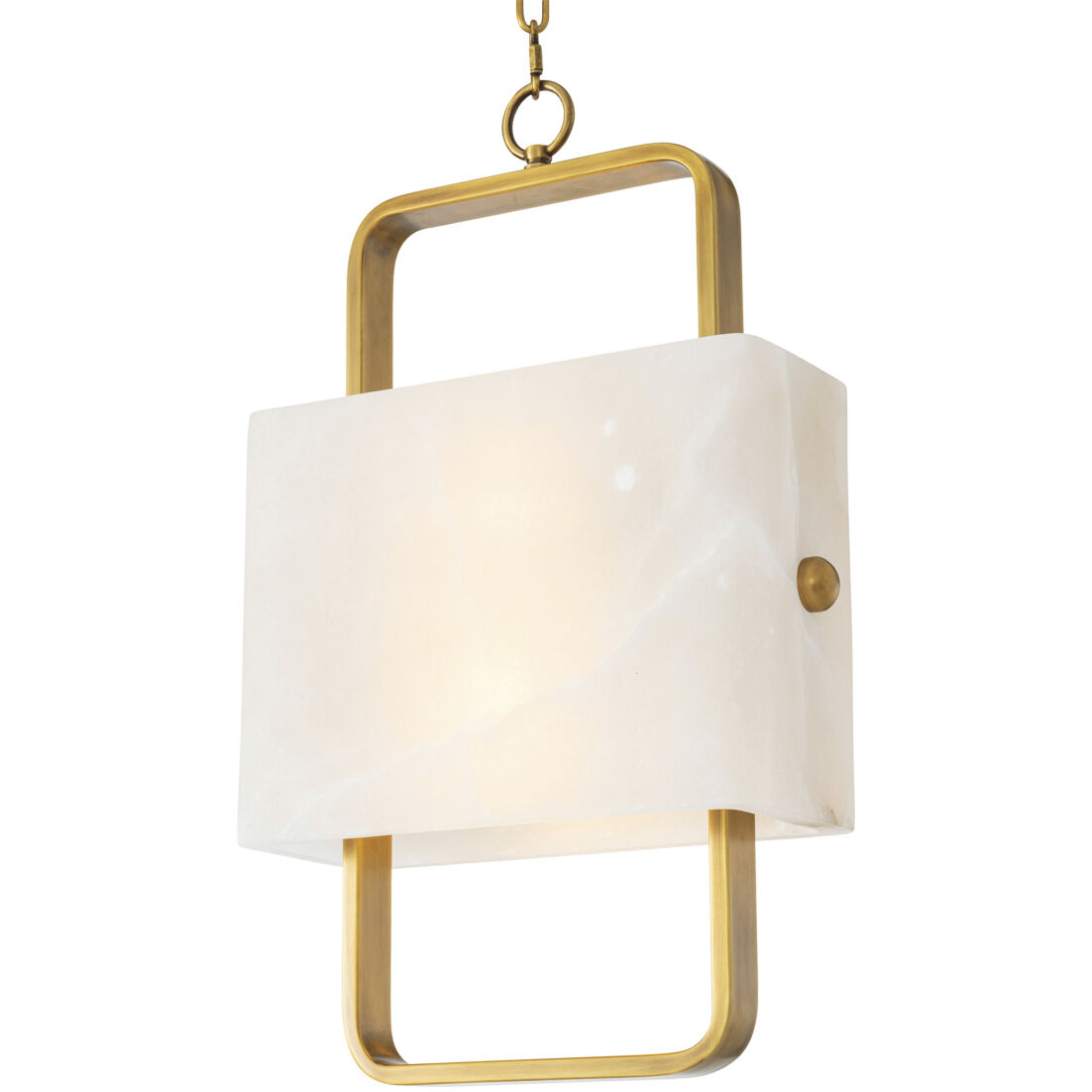 Melbourne 2 Light 5.91 inch Antique Brass and Alabaster Pendant Ceiling Light