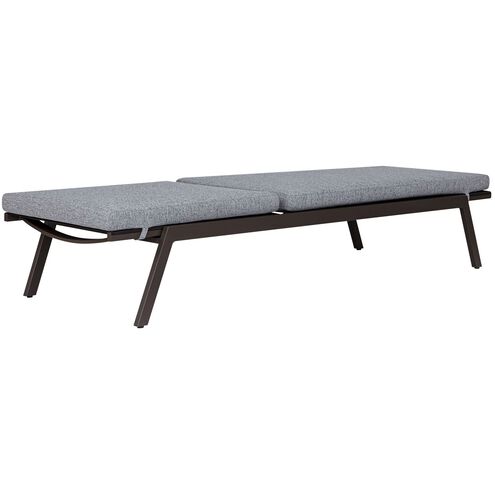 Bea 77 inch Textured Charcoal Gray Outdoor Pool Chaise Cushion