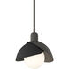 Brooklyn 1 Light 9.4 inch Natural Iron and Black Mini Pendant Ceiling Light in Natural Iron/Black