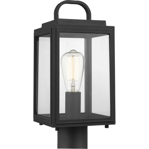 Grandbury 1 Light 16 inch Textured Black Outdoor Post Lantern, with DURASHIELD