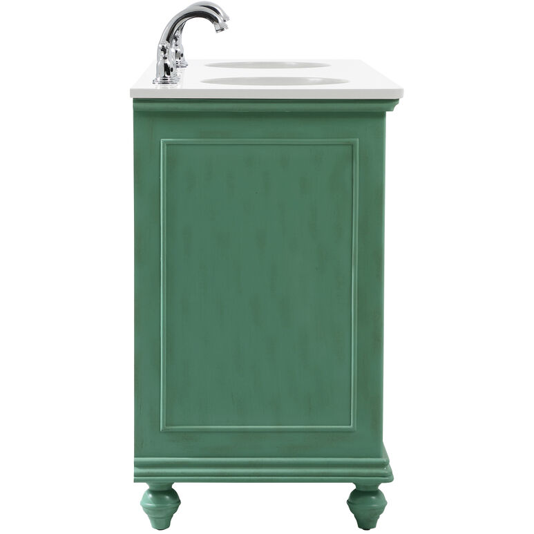 Otto 60 X 21 X 35 inch Vintage Mint Vanity Sink Set