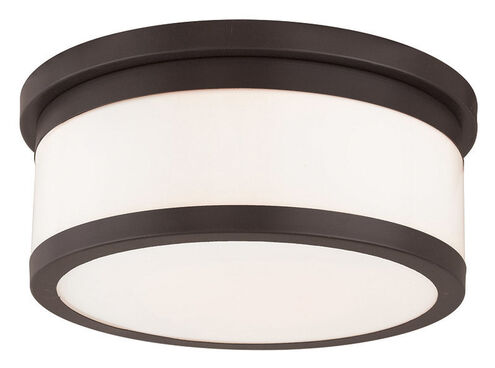 Stafford 3 Light 13.75 inch Bronze Flush Mount Ceiling Light
