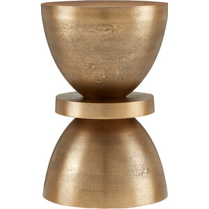 Ivaan 12 inch Antique Brass Accent Table