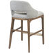 Inga 34 inch Morel Brown and Brushed Brass and Greenlight Powder Counter Stool