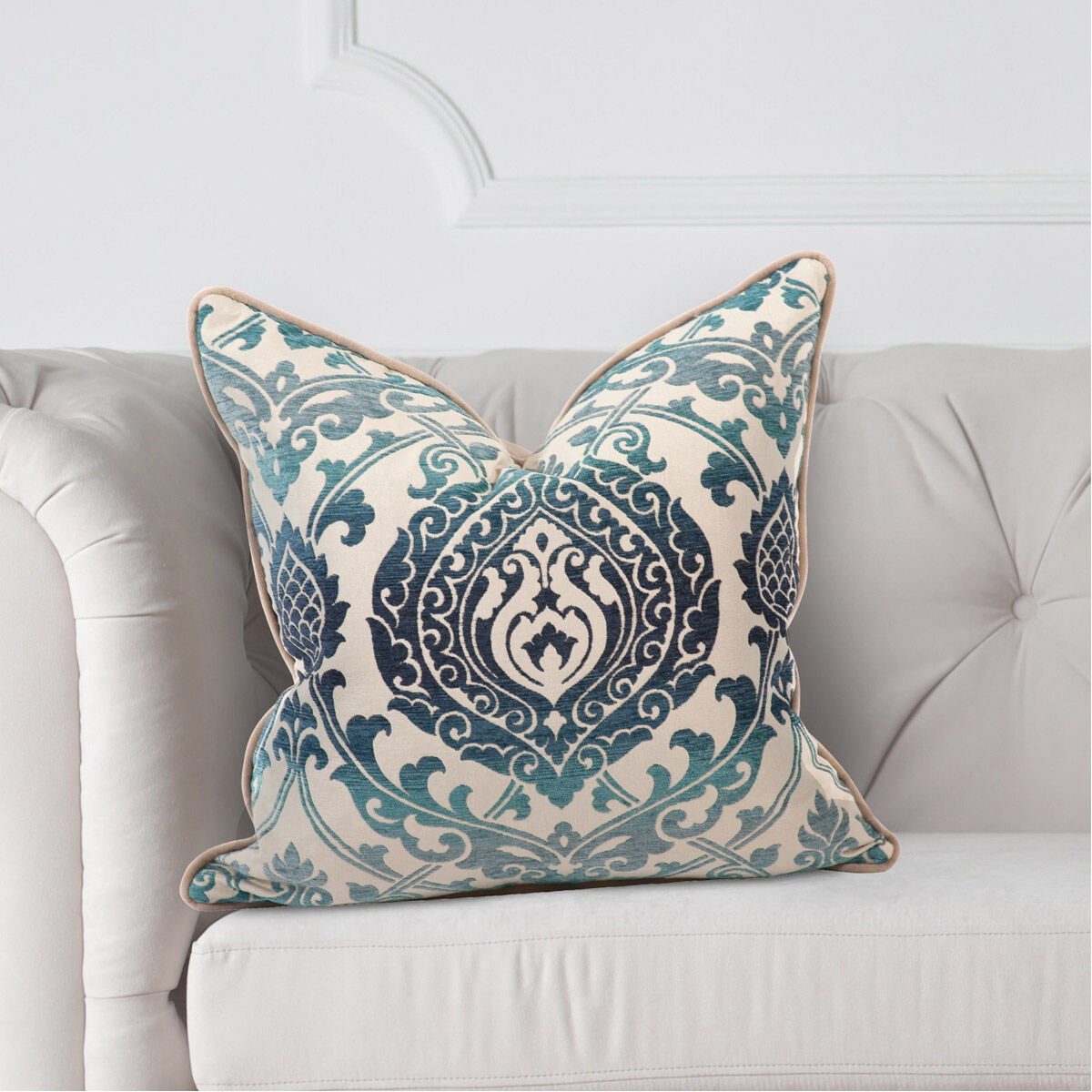 Howard Elliott Collection 2 365F Davida Kay 20 inch Damask Indigo